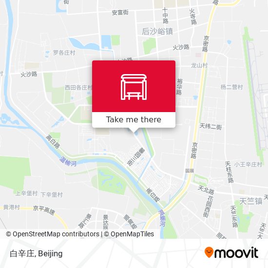 白辛庄 map