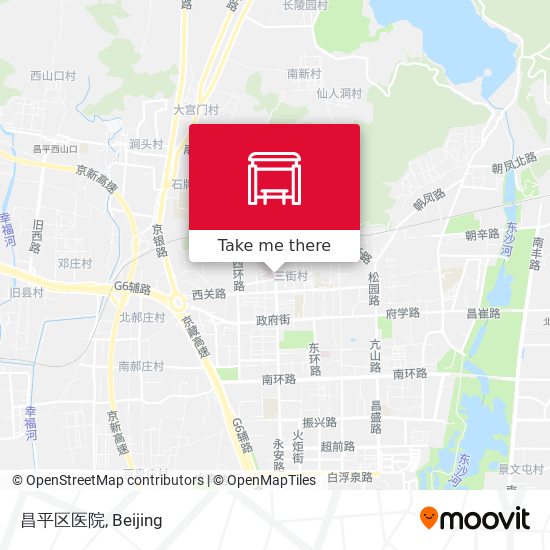 昌平区医院 map