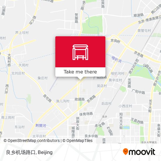 良乡机场路口 map