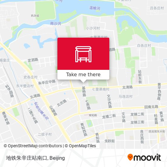 地铁朱辛庄站南口 map