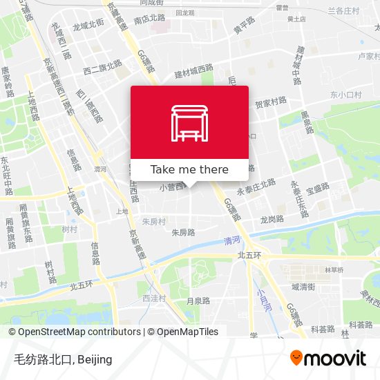 毛纺路北口 map