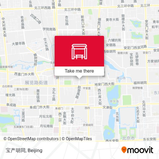 宝产胡同 map
