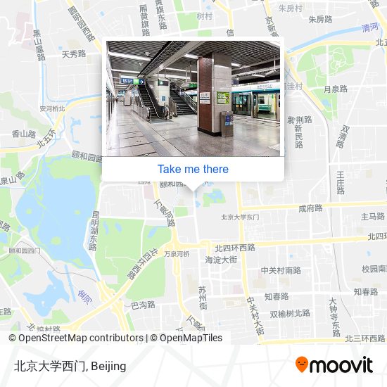 北京大学西门 map