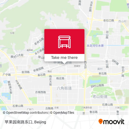 苹果园南路东口 map