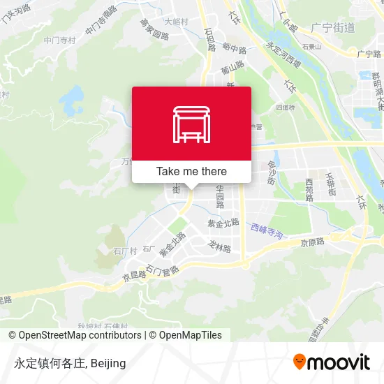 永定镇何各庄 map