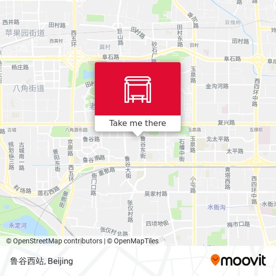鲁谷西站 map