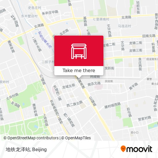 地铁龙泽站 map