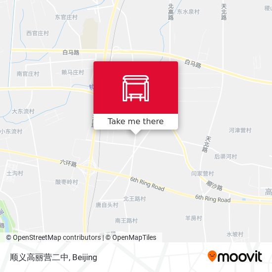顺义高丽营二中 map