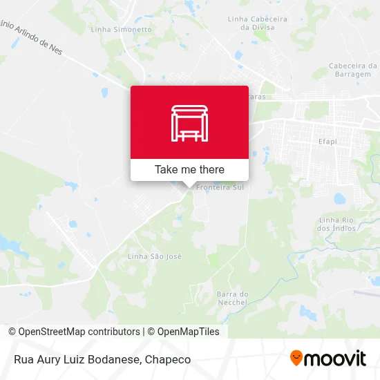 Rua Aury Luiz Bodanese map