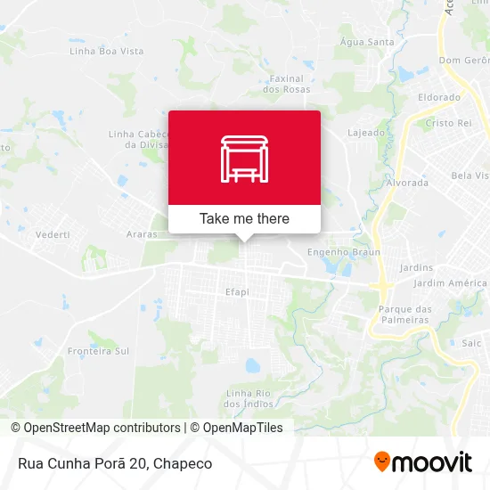 Rua Cunha Porã 20 map