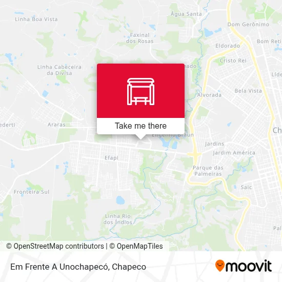 Em Frente A Unochapecó map