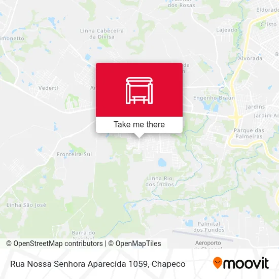 Rua Nossa Senhora Aparecida 1059 map