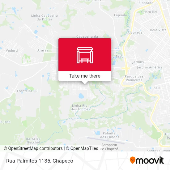 Rua Palmitos 1135 map