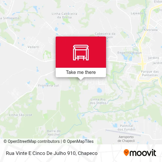 Rua Vinte E Cinco De Julho 910 map