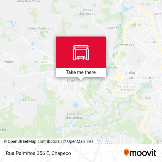 Rua Palmitos 356 E map