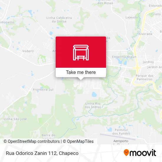 Rua Odorico Zanin 112 map