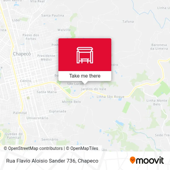Rua Flavio Aloisio Sander 736 map