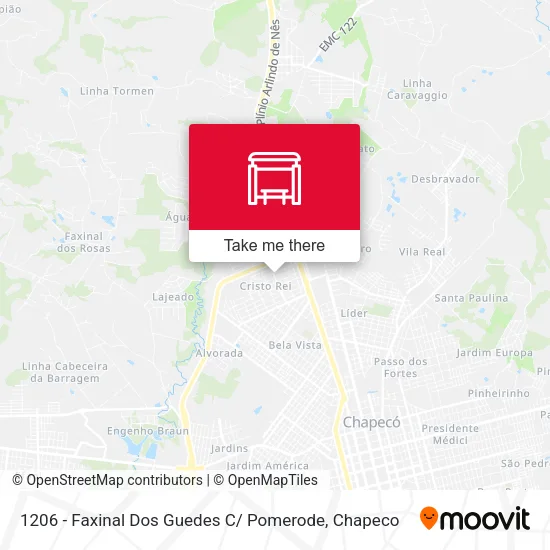 1206 - Faxinal Dos Guedes C/ Pomerode map