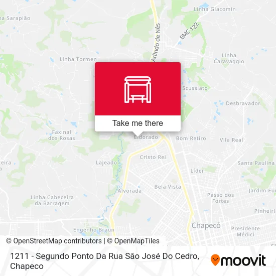 1211 - Segundo Ponto Da Rua São José Do Cedro map