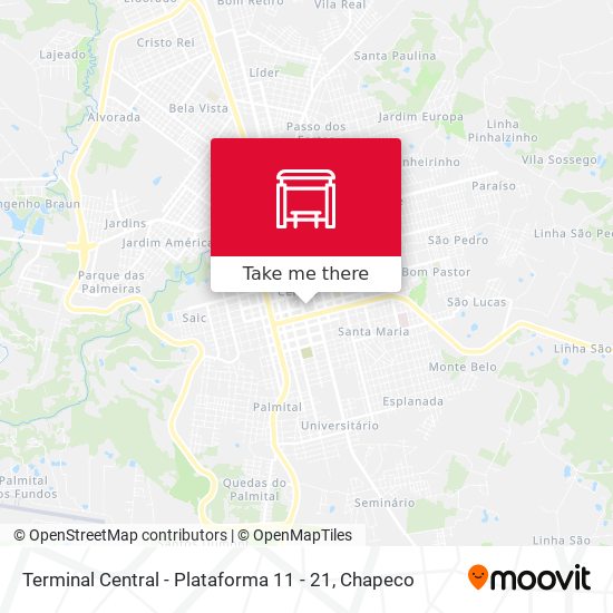 Mapa Terminal Central - Plataforma 11 - 21