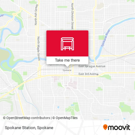 Spokane Station map