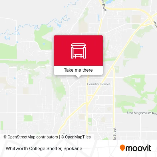 Whitworth University Campus Map How To Get To Whitworth College Shelter In Spokane By Bus?