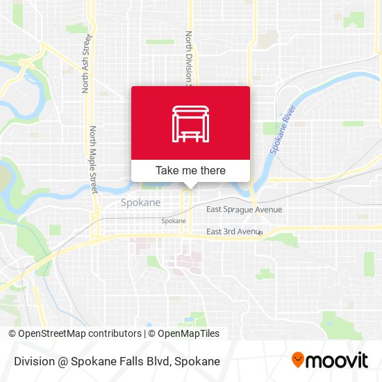 Division @ Spokane Falls Blvd map