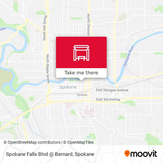 Mapa de Spokane Falls Blvd @ Bernard