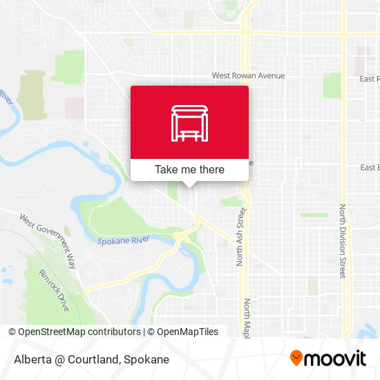 Mapa de Alberta @ Courtland