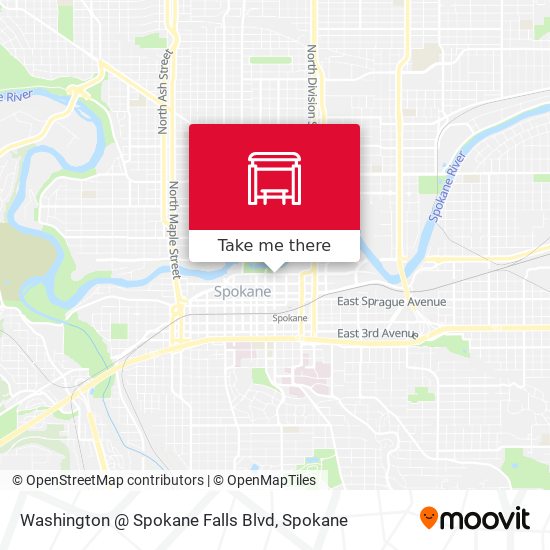 Washington @ Spokane Falls Blvd map