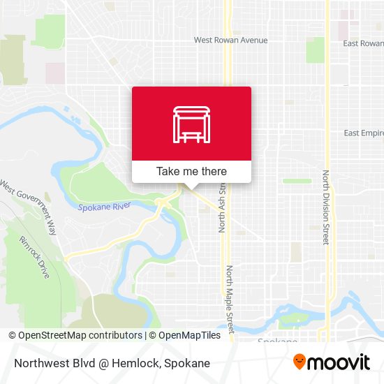 Northwest Blvd @ Hemlock map