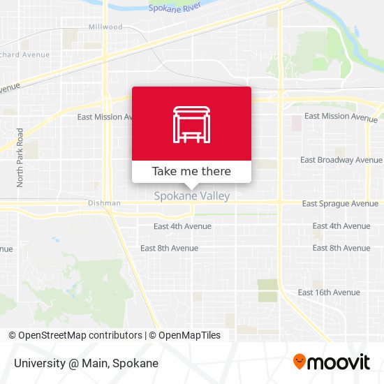 University @ Main map
