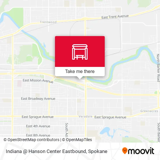 Mapa de Indiana @ Hanson Center Eastbound