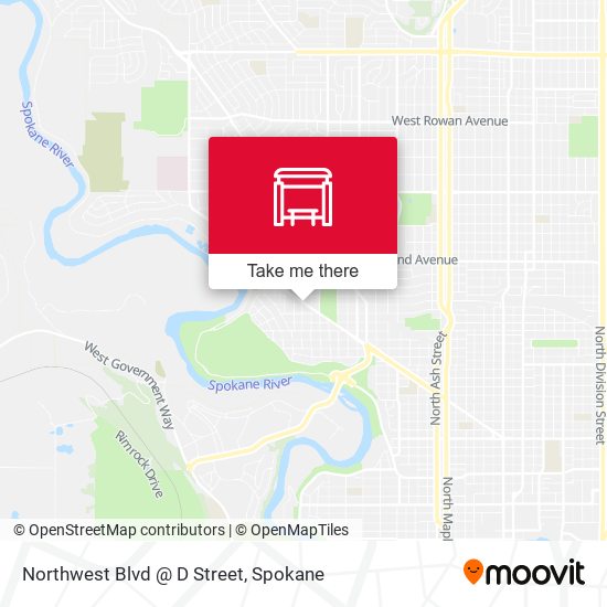 Mapa de Northwest Blvd @ D Street
