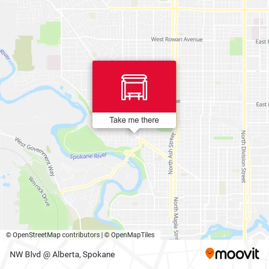 Mapa de NW Blvd @ Alberta