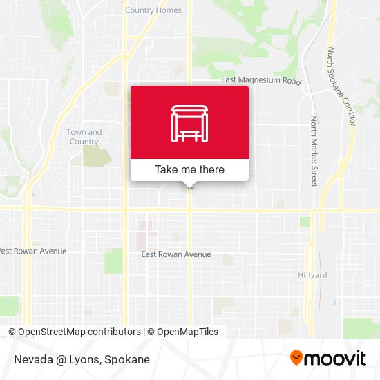 Nevada @ Lyons map