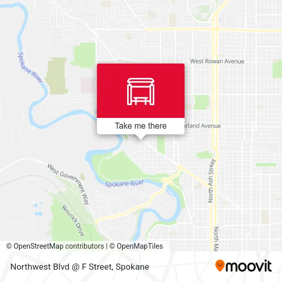 Mapa de Northwest Blvd @ F Street