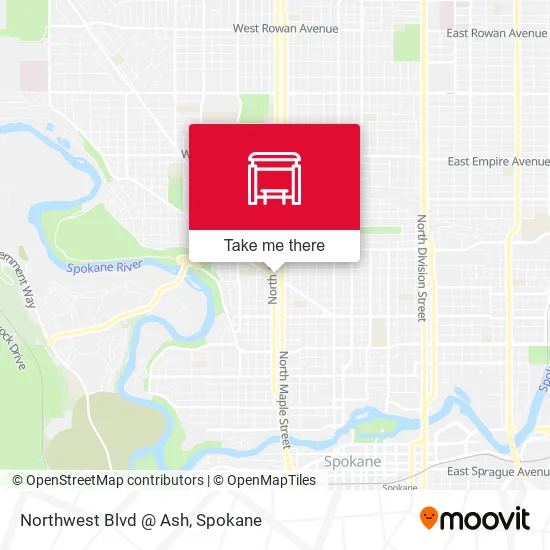 Mapa de Northwest Blvd @ Ash