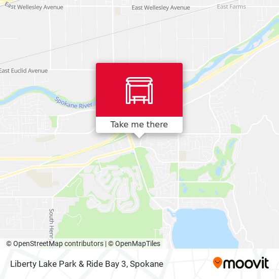Mapa de Liberty Lake Park & Ride Bay 3