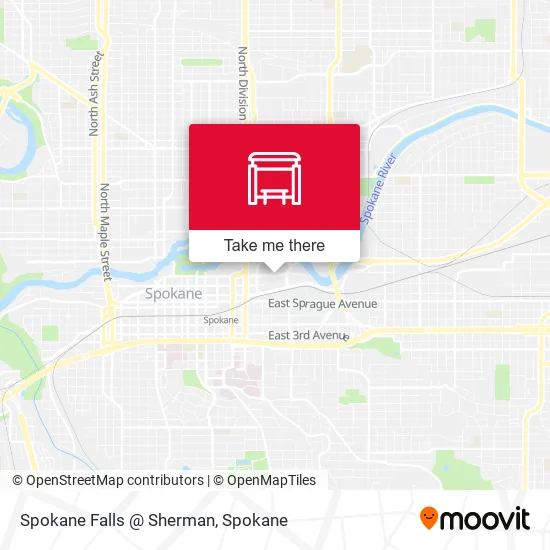 Mapa de Spokane Falls @ Sherman