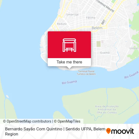 Bernardo Sayão Com Quintino | Sentido UFPA map