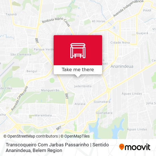 Transcoqueiro Com Jarbas Passarinho | Sentido Ananindeua map