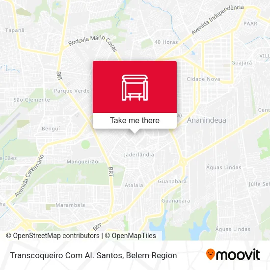 Transcoqueiro Com Al. Santos map