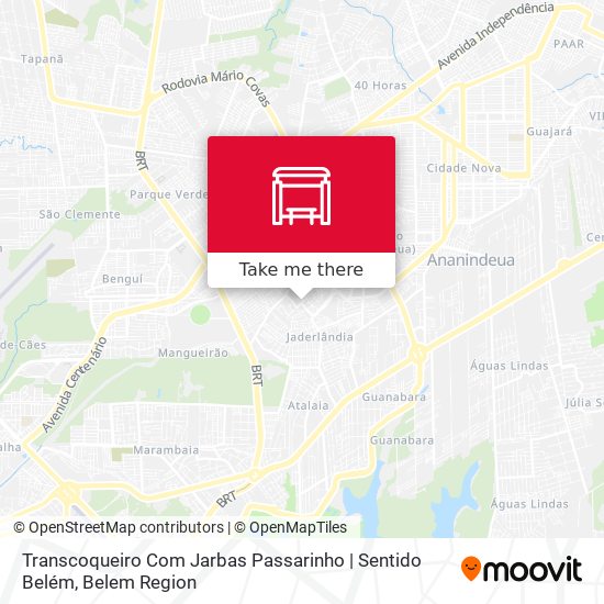 Transcoqueiro Com Jarbas Passarinho | Sentido Belém map