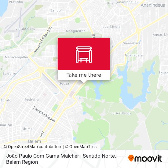 Mapa João Paulo Com Gama Malcher | Sentido Norte