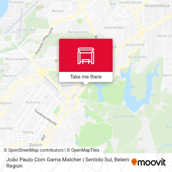 Mapa João Paulo Com Gama Malcher | Sentido Sul