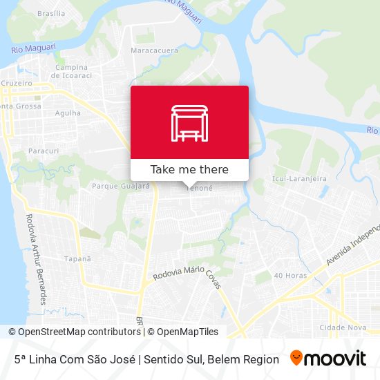 5ª Linha Com São José | Sentido Sul map