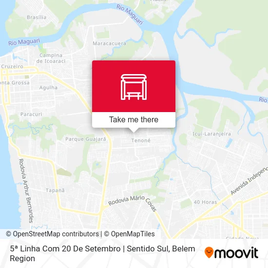 5ª Linha Com 20 De Setembro | Sentido Sul map