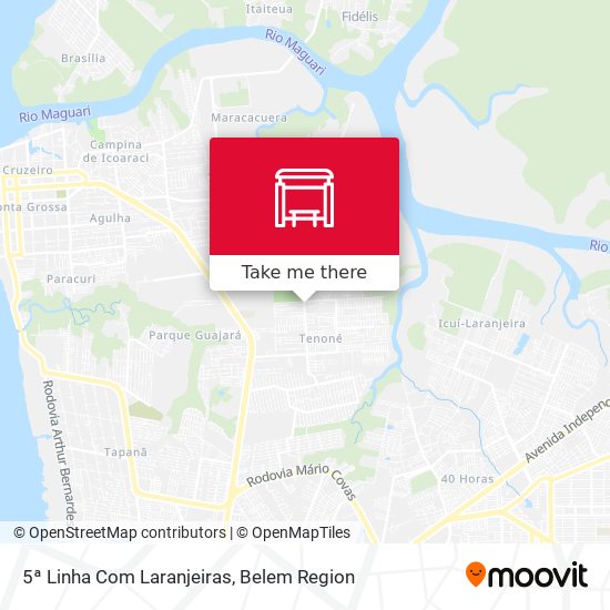 5ª Linha Com Laranjeiras map