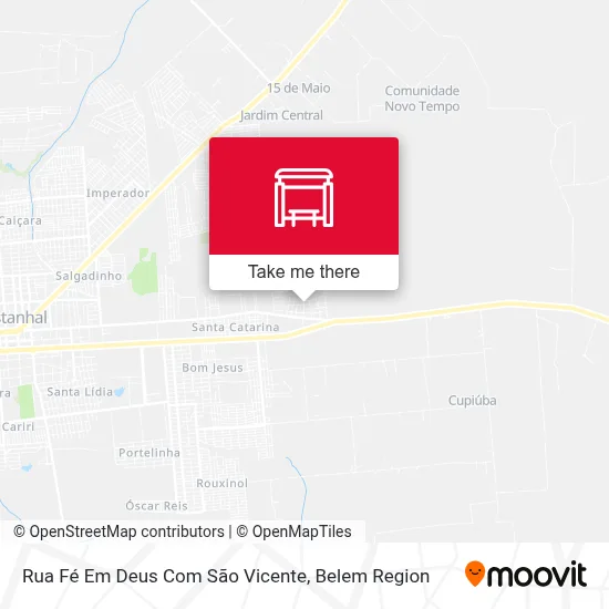 Rua Fé Em Deus Com São Vicente map